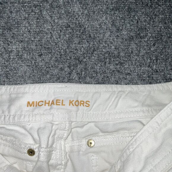 Michael Kors Jeans Womens Size 6 White  Capri Roll Cuff Preppy Coastal - Picture 3 of 9